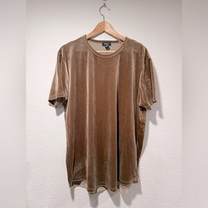 F21 Velour Curved Hem Tee